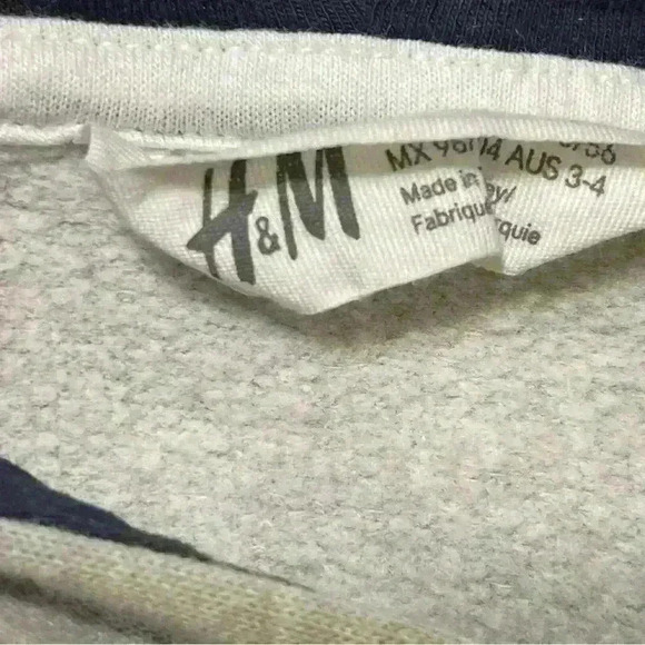 H&M Kids hooded top light gray Brkln Size 2-4y - Picture 9 of 10